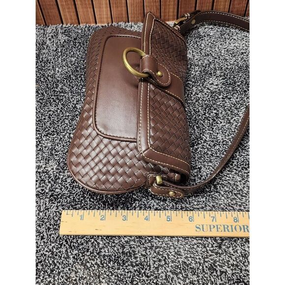 Ann Taylor Loft Basket weave brown handbag/Shoulderbag #A85 - Picture 10 of 11